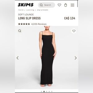 BNWT Skims Soft Lounge Long Slip Dress